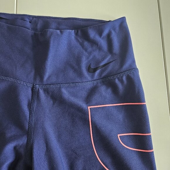 Nike Leggings Womens XS Lot of 2 Dri-Fit Swoosh Spell Out JDI Cropped Stretch - Picture 15 of 16